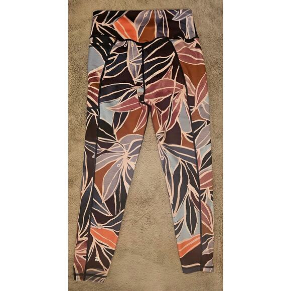 Sweaty Betty Super Sculpt Leggings 7/8th Length, 24 in Waist, Floral Sz M - Picture 2 of 8